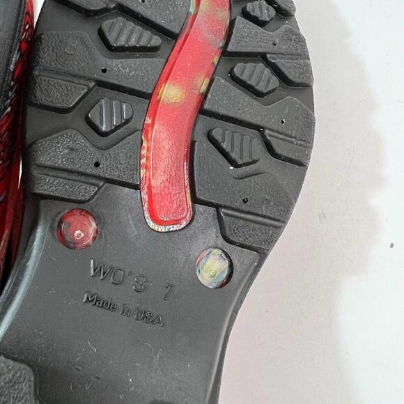 Sloggers Womens Rain Garden Shoes Size 7 Red Rubber Booties For Mud and Water - Picture 6 of 7